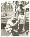 Engineer w carved leg Papua 1943.JPG (1249031 bytes)